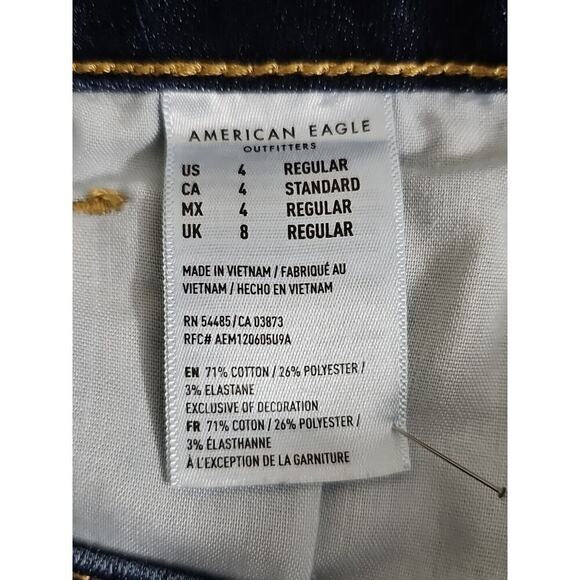 American Eagle~Woman Size 4~Blue Denim Dark Wash Ne(x)t Level StretchSkinny Jean - Picture 9 of 11